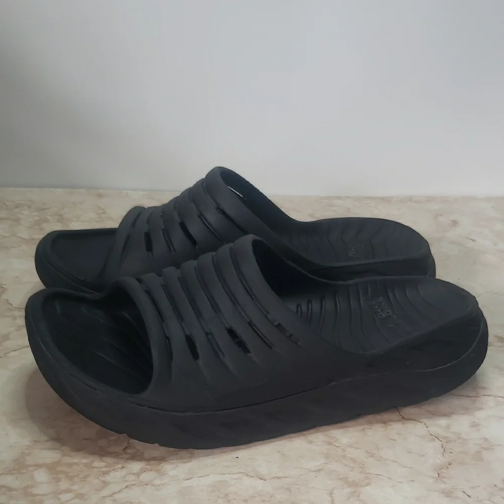 Hoka One One Black Men's Slide Sandals